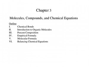 Molecules, Compounds, and Chemical Equations - SlideServe