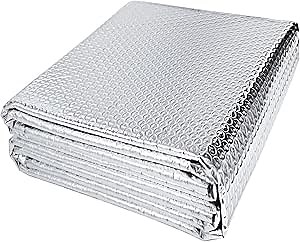 YoleShy Double Reflective Insulation RV Window Insulation for Summer Heat Reflective Window Film for Roof, Car, Garage Doors, 24 in X 10 FT