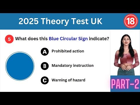 Test Yourself - Sample 2026 UK Driving Theory Test Questions |Part2: DVSA Traffic Signs & Road Signs
