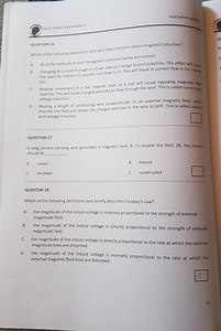 ASSESSMINE FOOMGR 12 PHYSICS ASSESSMENT 4QUESTION 16Which o... | Filo