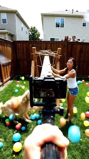 DIY Water Balloon Launcher EXPLODES! #funny #shorts
