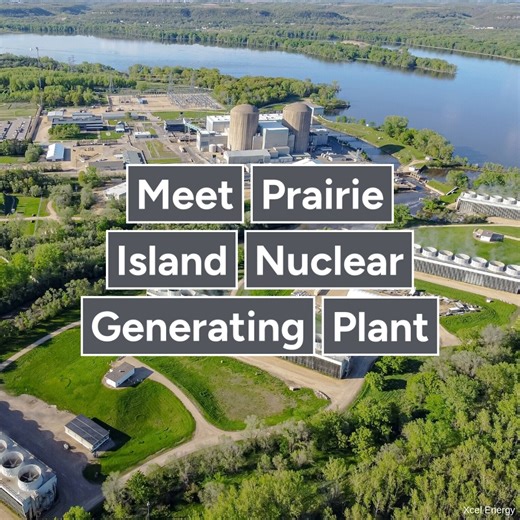 Meet Prairie Island 👋 Located about 40 miles southeast of St. Paul, the Prairie Island Nuclear Generating Plant’s two 593-megawatt pressurized water reactors generate nearly 11% of Minnesota’s power. That’s enough reliable electricity for more than 1 million homes. #nuclear #electricity | U.S. Department of Energy Office of Nuclear Energy