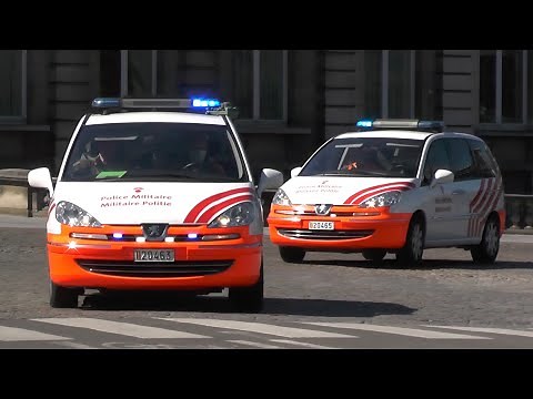 Militaire Politie België met zwaailichten door Brussel! #1449
