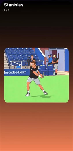 Stan Wawrinka epic one-handed backhand in slow motion – animated version, looping #tennis #federer