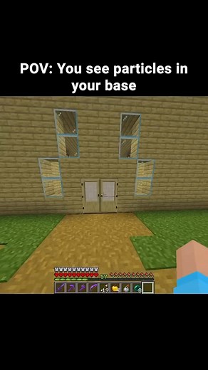 Minecraft : Particles In Your Base☠️ #minecraft #minecraftbuilds #minecraftmemes #fbreels #everyonefollowers #mojang #herobrine | Herobrine san