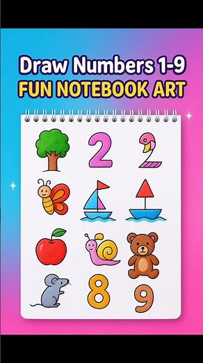 Genius Number Drawing Tricks (1-9) ✏️ Creative Notebook Ideas You MUST Try!