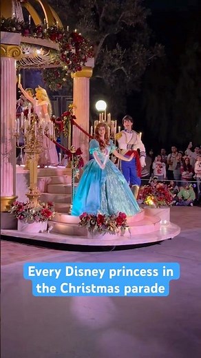 Every Disney princess in the Disneyland Christmas parade ✨