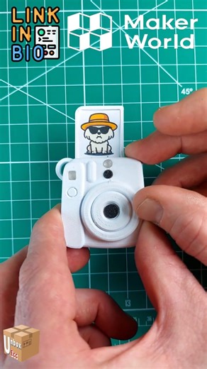 Polaroid Keychain 3D Printed with Elegoo Centauri Carbon 2.0 #elegoo #3dprinting #bambula #fidget