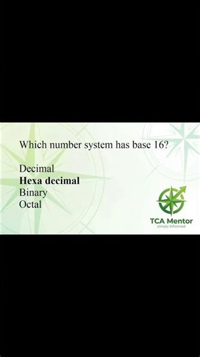 Which number system has base 16