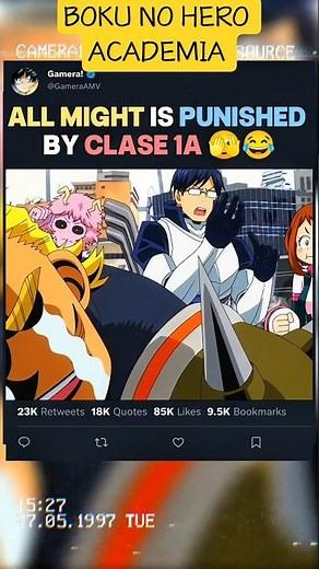 ALL MIGHT is PUNISHED by CLASE 1A 🫣😂 | #myheroacademia #edit #mha #amv #anime