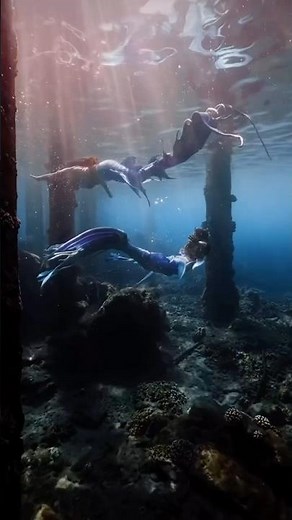 Hymn to the Sea - Sirens swimming through Lemuria 🔱 #siren #mermaid #mermaids #lemuria #fantasy