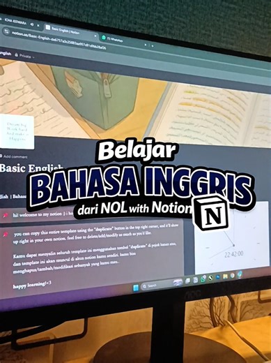 Belajar Bahasa Inggris: Materi Lengkap di Notion