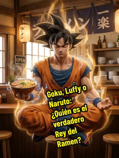 ​🍜 ¡La Batalla Definitiva por el Ramen! ​¡Se acabó la discusión! 💥 Los tres glotones más grandes del anime se enfrentan en un duelo sin precedentes para decidir quién puede comer más ramen. 🍥 Naruto despliega su Jutsu Multiclones de Sombras para devorar montañas de platos, Luffy usa su elasticidad y el Gear 5 para vaciar la cocina, y Goku libera su instinto Super Saiyan para aspirar cada fideo en segundos. 🌪️💨 ​Lo que comenzó como una cena tranquila terminó en un cataclismo que destruyó el 
