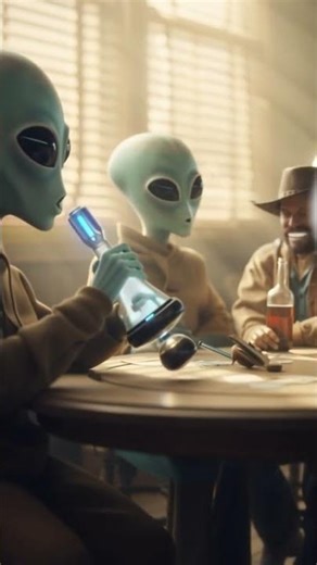 Aliens Having Old Western Fun. #viral #trending