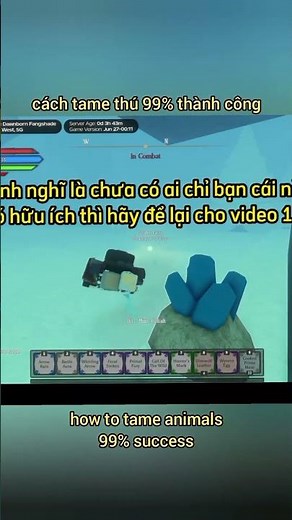 Cách tame thú 100% thành công trong rune slayer | How to tame pet in rune slayer #game #roblox