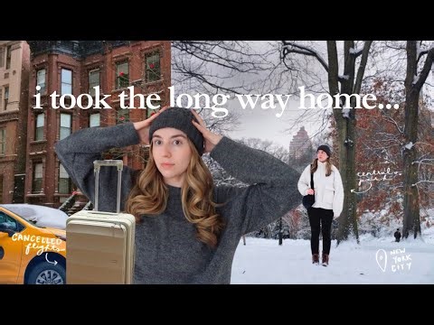 a chaotic trip back to nyc before the snowstorm *and snowy days in the city*