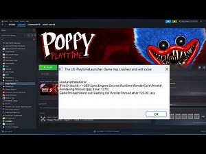 Fix Poppy Playtime Chapter 5 LowLevelFatalError/Fatal Error The UE-PlaytimeLauncher Game Has Crashed