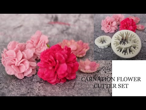 How to use Carnation flower cutter for fondant carnation & other flowers