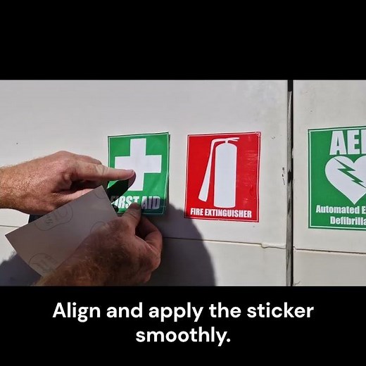 🟢 How to Apply a First Aid Sticker – Quick & Easy Guide #stickerapplication #carstickers #sticker