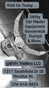 Visit Us Today.. We Offer High Quality & Heavy Duty Trailers ✅️ Multiple Trailers, Designs, Colors.. All Custom to your Needs.. Se Habla Español ✅️ 256-616-5853 ☎️ We are open.. Monday- Friday, 7:30AM - 4:30PM Saturday, 8AM- 1PM | Bvh Trailers | Facebook