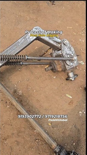 Process of Making Post Hole Digger Attachment | Tractor Back Digger Machine #digger #auger #viral