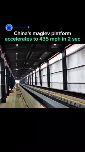 THE KNOWLEDGE HUB on Instagram: "You're witnessing China's "T-Flight" hyperloop prototype accelerate a one-ton vehicle from zero to 435 mph in two seconds. Target speed: 621 mph—faster than commercial jets, on the ground. The pod floats on magnetic fields to eliminate friction. A linear synchronous motor—essentially an unwrapped electric motor stretched along the track—creates a traveling magnetic field that propels it forward. This is still a test platform. Prototype speeds don't guarantee oper