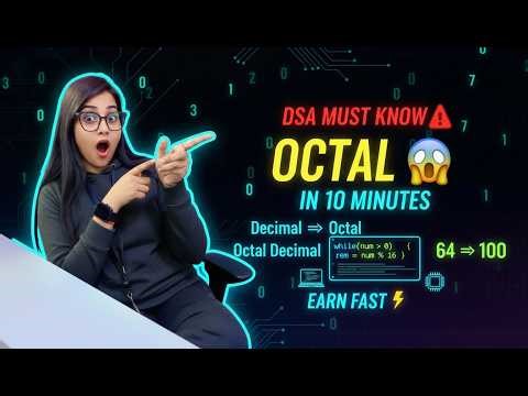 DSA Octal Number System 😱 | Learn in 10 Minutes (Super Easy!) #dsa #coding #octal #numbersystem