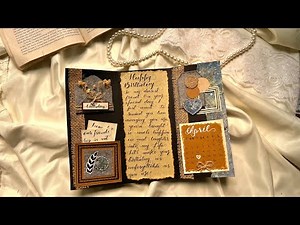 Beautiful Handmade Birthday Card || Vinatge Style || DIY Birthday Card#diy #vintage #birthdaycard