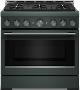 KitchenAid Commercial-Style Gas Range with No Preheat Air Fry Mode 36-Inch Wide in Juniper - KFGS936SJP
