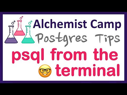 Using Postgres psql (terminal crash course)