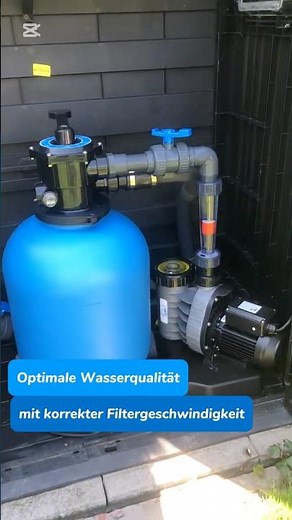 Sandfilteranlage mit optimaler Filtergeschwindigkeit für perfektes Poolwasser