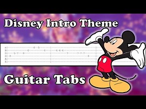 How to play the Disney Theme Intro Guitar Tutorial | Tabs