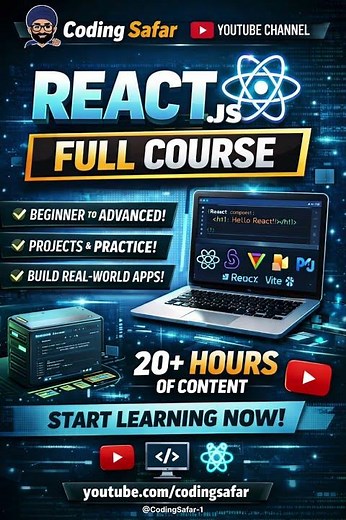Complete React JS Course 💻 | From Zero to Hero
