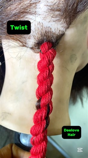 Invisible root twist tutorial new method using yarn wool #twisthairstyle