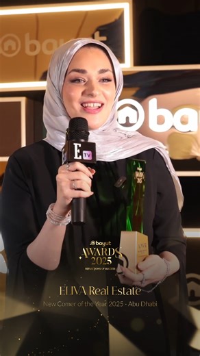 Bayut.com on Instagram: "ELIVA Real Estate wins Newcomer of the Year 2025 – Abu Dhabi, with the team sharing their excitement after this milestone achievement. Watch the interview to hear what the win means for their journey ahead. #BayutUAE #BayutAwards2025"