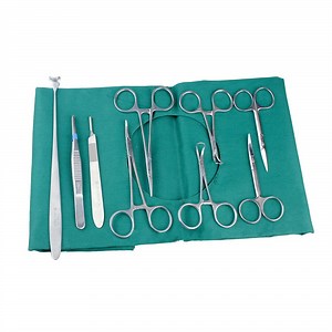 [Hot Item] Icen Basic Minor Surgery Kit Stainless Steel Box Surgical Instruments Forceps Scissors Kit
