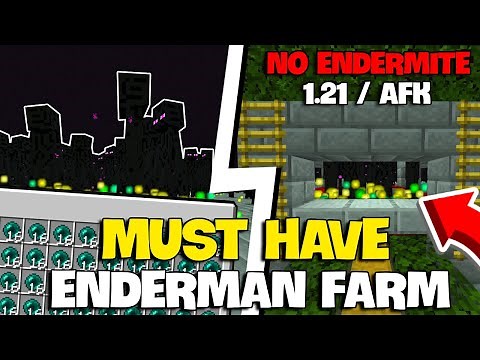 Easy Enderman XP Farm Minecraft Bedrock 1.21 [No Endermite]
