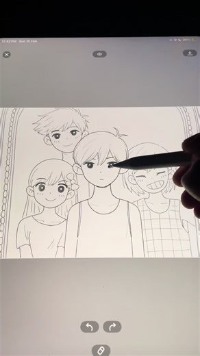 THIS APP IS CALLED AMBERPAINT AND IT’S AVAILABLE ON IOS AND ANDROID 🖤 I use the first brush for OMORI line art. #omori #omorimari #omorihero #omorigeplay #omorigame