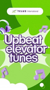 Hey there, music lovers! 🎵 Need a lift on your way up? Here’s our latest playlist, “Upbeat elevator tunes”! 🚀 These tracks are bound to put a spring in your step and a smile on your face. Elevators will never be the same again! 😄 Check it out on Spotify, go to the link in our bio, and let the good vibes flow. Remember to follow, share, and spread the positivity with your friends! 🎉 | TELUS Digital