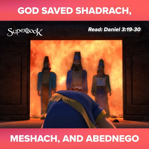 Watch how God miraculously rescued Shadrach, Meshach, and Abednego from the fiery furnace! 🔥😮🙌🏼 Parents, here’s a truth you can share with your kids: 𝗚𝗼𝗱 𝗵𝗮𝘀 𝘁𝗵𝗲 𝗽𝗼𝘄𝗲𝗿 𝘁𝗼 𝘀𝗮𝘃𝗲 𝗛𝗶𝘀 𝗽𝗲𝗼𝗽𝗹𝗲, 𝗲𝘃𝗲𝗻 𝗶𝗻 𝘁𝗶𝗺𝗲𝘀 𝗼𝗳 𝗱𝗮𝗻𝗴𝗲𝗿! . . . . . SUPERBOOK Bringing Bible Stories and Jesus' love to kids everywhere Series App Academy Outreach | Superbook