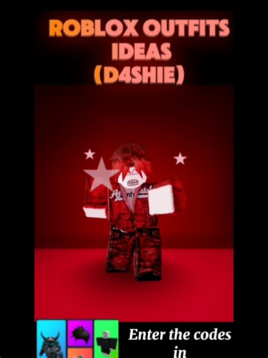 Roblox Avatar Ideas (D4SHIE STYLE) Enter the codes in Catalog Avatar Creator BDW Follow is you Like the Outfits👇 #roblox #robloxoutfitsideas