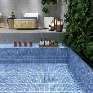 [Hot Item] Glass Pool Tile Wholesale Mixed Crystal Glass Mosaic Tile for Swimming Pool Factory Price