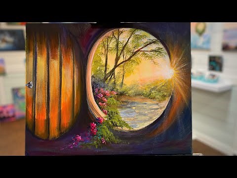 How To Paint “Through The Secret Door” acrylic tutorial / step by step /Fantasy
