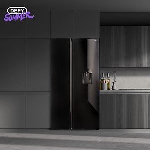 1.2K views · 24 reactions | Sleek design and energy efficient, the Defy Side by Side fridge (DFF456) is the perfect modern kitchen appliance for modern living. Upgrade your kitchen now: https://defy.co.za/products/496lt-elegant-black-glass-side-by-side #Defy #BelieveInBetter #HomeAppliance #PioneeringOurFuture #KitchenAppliances #Cooling #Refrigeration #ProudlySouthAfrican | Defy | Facebook