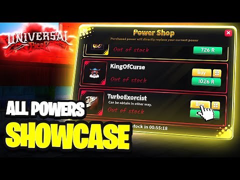 Universal Piece ALL Powers FULL SHOWCASE System Breaker, King Of Curses, Turbo Exorcist & More