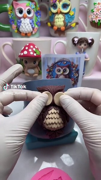 Cute Owl Clay Art Process