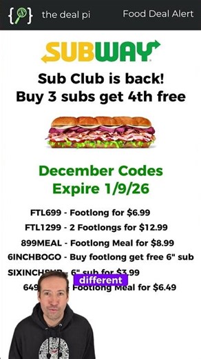 Subway Sub Club Is Back | Get Free Subs + December Coupon Codes