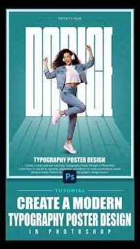 Create a Modern Typography Poster Design | #shorts #photoshop #infinityhub #tutorial #ytshorts