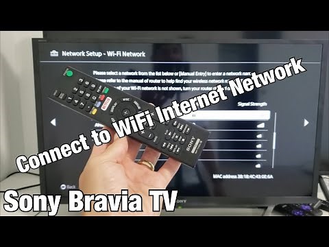 Sony Bravia TV: How to Connect to Wifi Network (Internet)