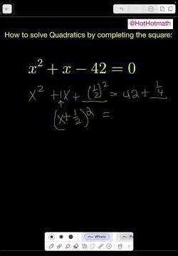 Completing the square to Solve a Quadratic #algebramadeeasy